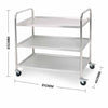 Stainless Steel Round Utility Cart Small - 3 Tier - Notbrand