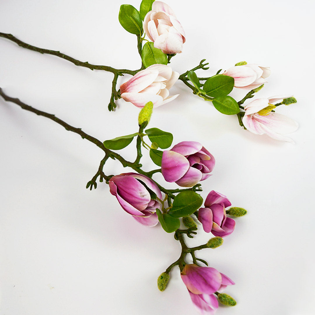Purple Magnolia Denudata Artificial Flowers - 6 Bunch 4 Heads - Notbrand
