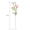 Set of Green Glass Floor Vase And 12Pcs Pink Artificial Flower - Notbrand