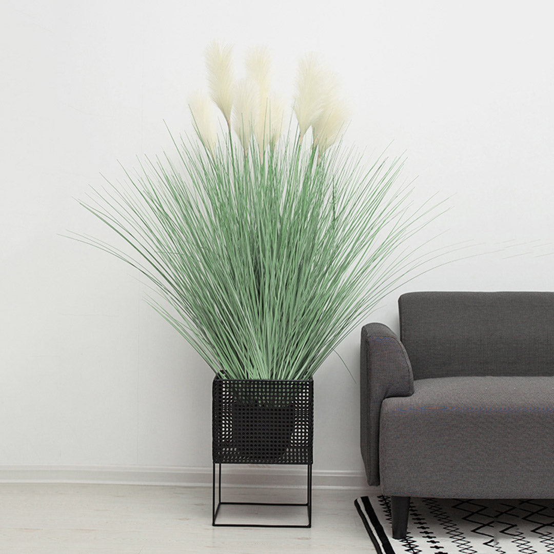 Artificial Indoor Potted Reed Bulrush Grass - 110cm - Notbrand