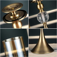 Glass Candle Holder With Candle - 34cm - Notbrand