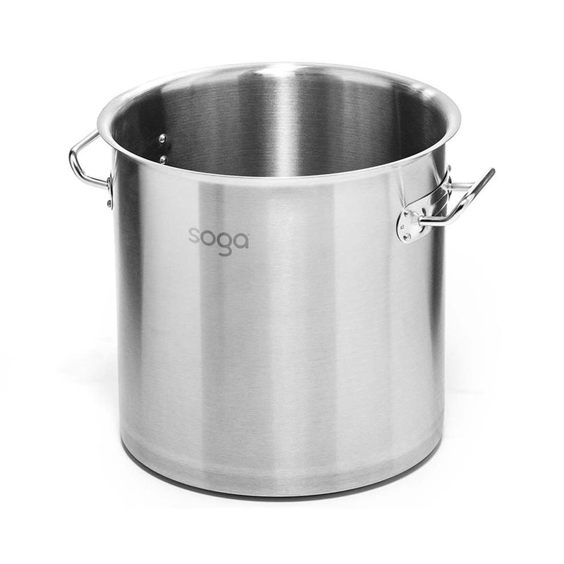 Silver Stainless Steel Stock Pot With Perforated Pasta Strainer - Range - Notbrand