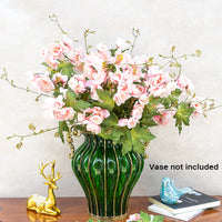 Hibiscus Pink Artificial Silk Flowers - 8 Bunch 3 Heads - Notbrand