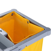 3 Tier Multifunction Janitor Cart & Bag - Yellow - Notbrand