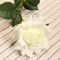 White Artificial Silk Rose Bouquet - 12 Heads - Notbrand