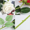 White Artificial Silk Rose Bouquet - 20Pcs - Notbrand