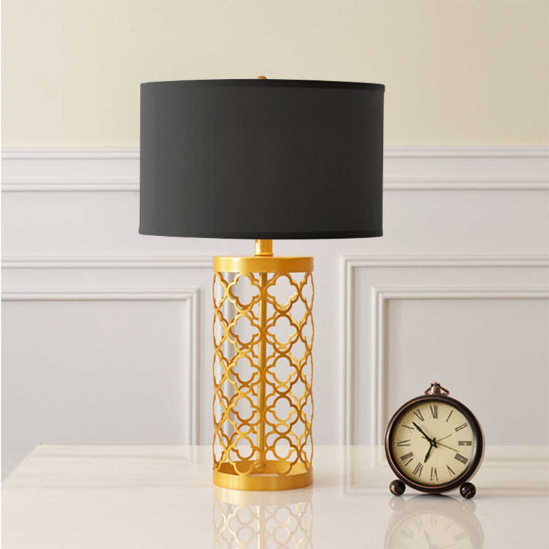 Cuds Hollowed Table Lamp With Dark Shade - Notbrand