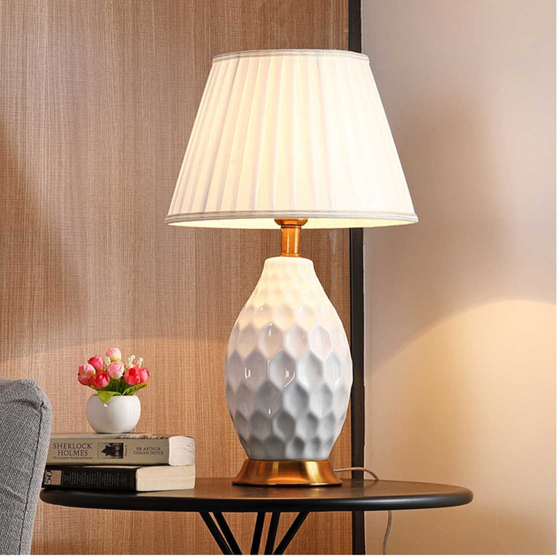 Elgri Textured Ceramic Table Lamp - Notbrand