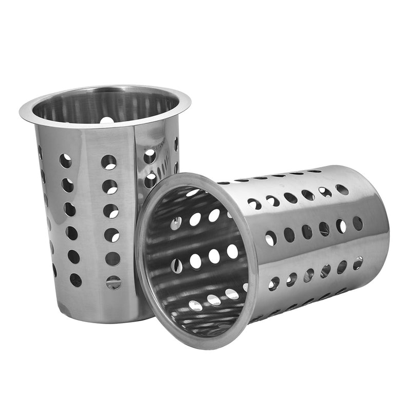 Stainless Steel Conical Utensils Cutlery Holder With 6 Holes - Notbrand
