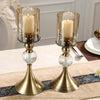Set of 2 Glass Candle Holder - 43cm & 38cm - Notbrand