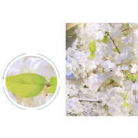 White Artificial Silk Cherry Blossom Flowers - 10x - Notbrand