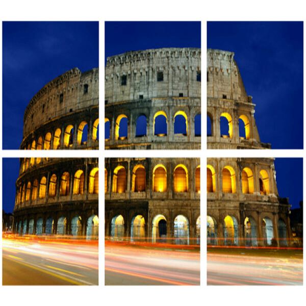 Night time at the Colleseum Wall Art - Multicolour - Notbrand