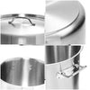 Silver Stainless Steel Stock Pot with Lid - Range - Notbrand