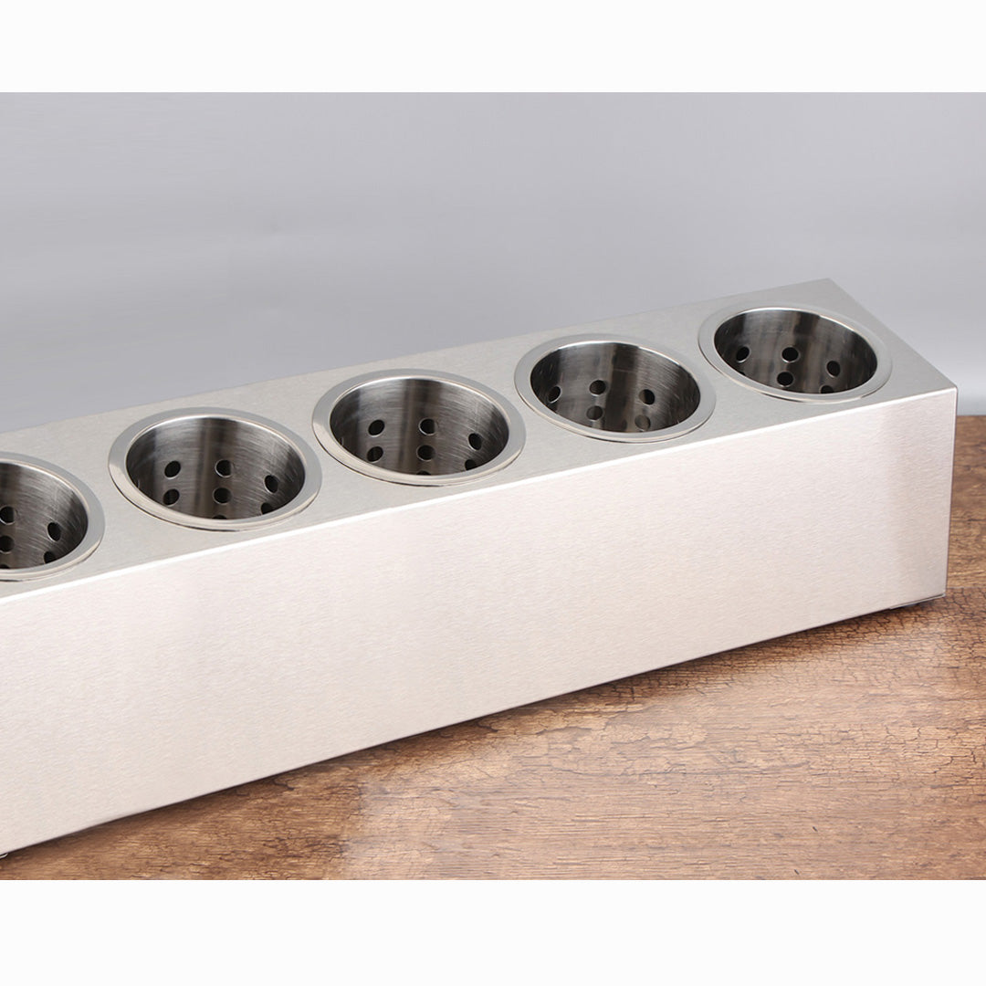 Stainless Steel Cutlery Holder With 5 Holes - Notbrand