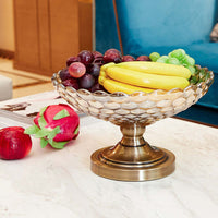 Pedestal Glass and Iron Fruit Bowl - Notbrand
