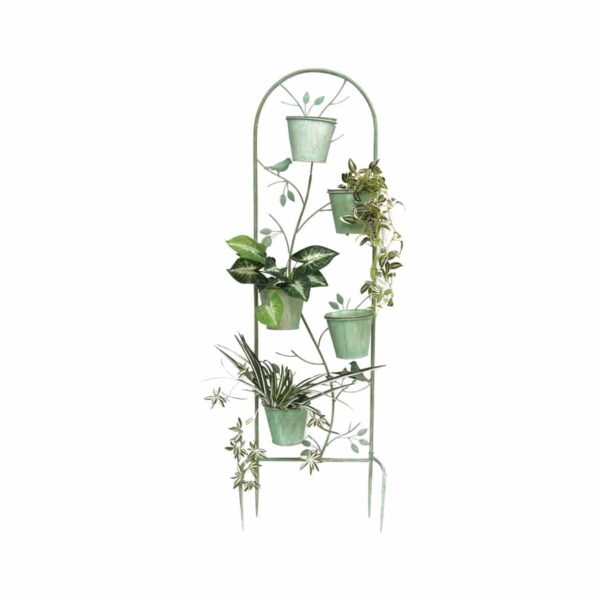 Arch Leafy Garden Stake with 5 Pots - 154cm - Notbrand