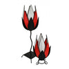 Primula Red & White Waterlily Lamp - Notbrand