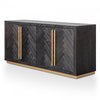 Alfred Wide Sideboard - Black and Brass - Notbrand