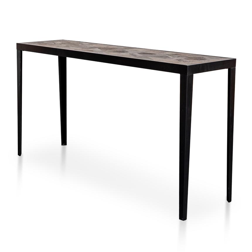 Anna Recycled Elm Console Table - Dark Natural - Notbrand