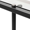 Mallow Grey Glass Console Table with Black Base - Notbrand
