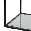 Passi Grey Glass Shelving Unit - Black Frame - Notbrand
