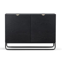 Buono Wooden Sideboard in Black - 1.2m - Notbrand