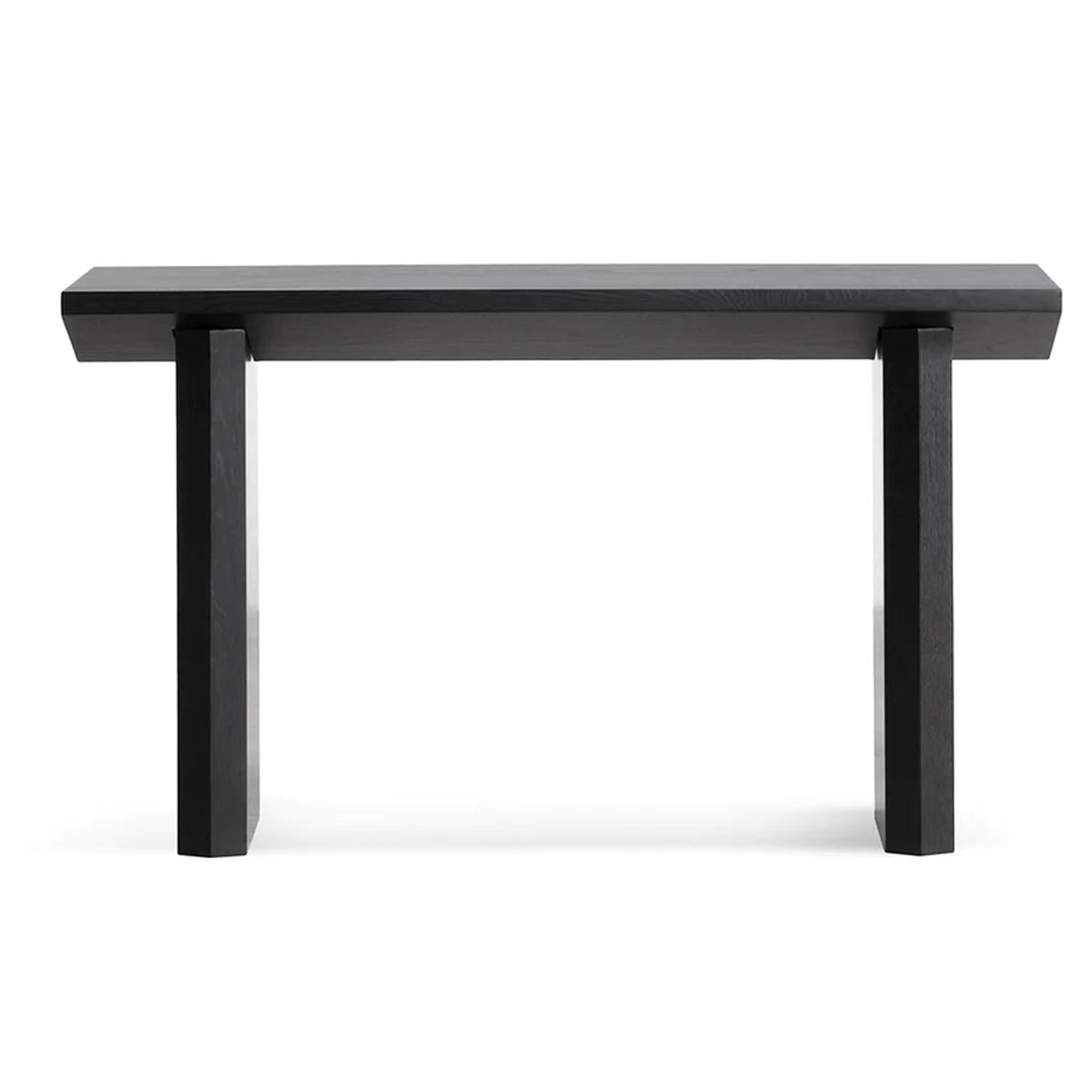 Gaten Oak Console Table in Black - 1.4m - Notbrand