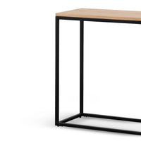 1.6m Console Table - Natural Top and Black Frame - Notbrand
