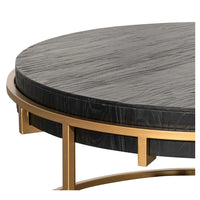 Sudbay Round Coffee Table in Golden - 100cm - Notbrand