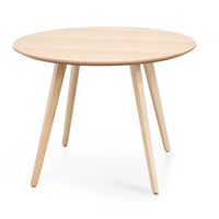 Caro Natural Round Dining Table - 100cm - Notbrand