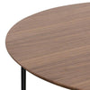 Asliell Wooden Round Coffee Table - Walnut - Notbrand