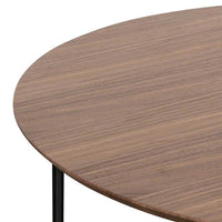 Asliell Wooden Round Coffee Table - Walnut - Notbrand