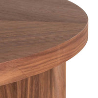 Khils Wooden Round Coffee Table - Walnut - Notbrand