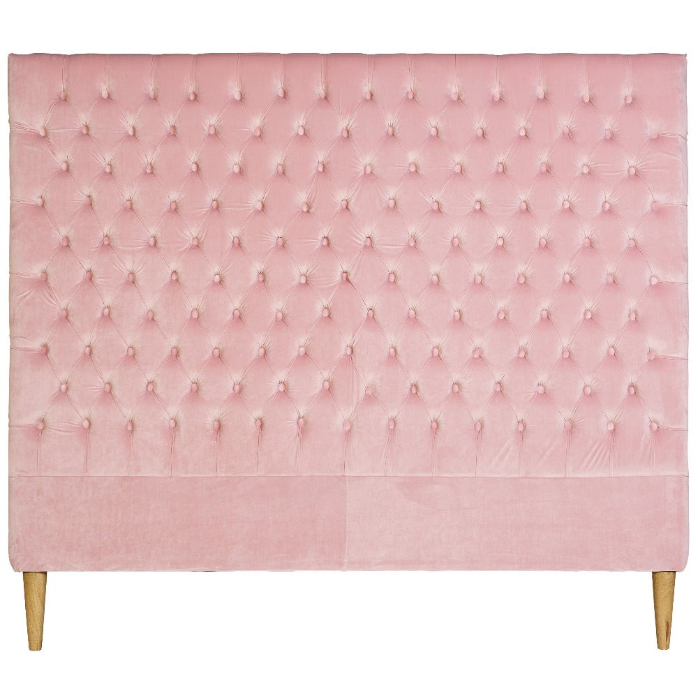 Lotus Velvet Bedhead King Pale - Pink - Notbrand