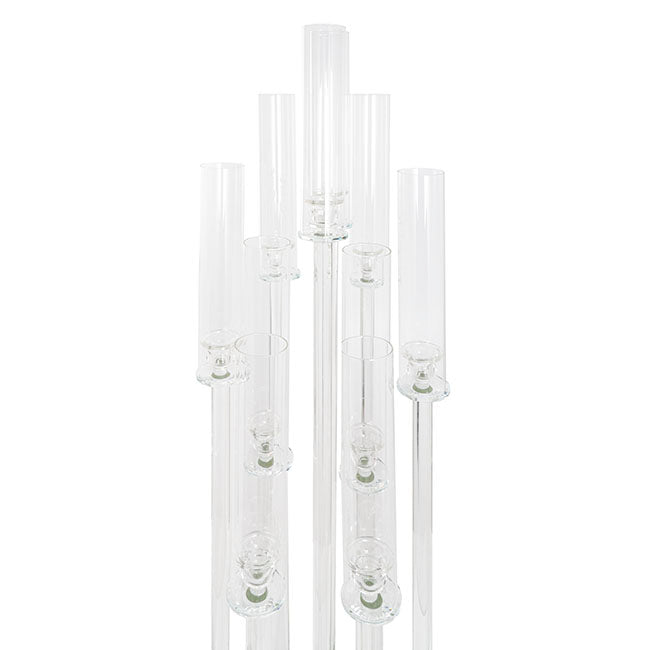 Acrylic Candelabra 10 Glass Candle Holders - Clear - Notbrand