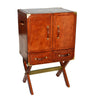 King William Bar Cabinet With Stand Tan Leather - Notbrand