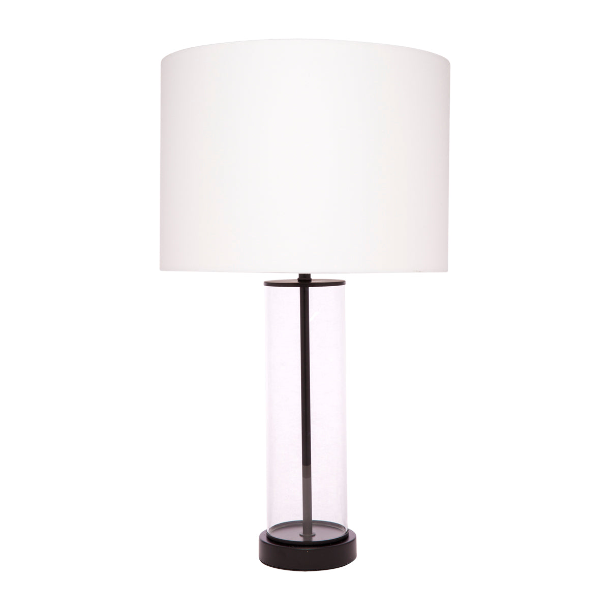 East Side Table Lamp with White Shade - Black - Notbrand