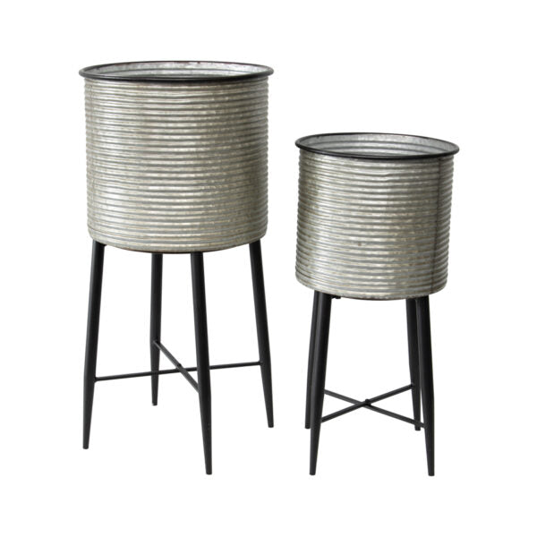 Nested Industro-Chic Stilted Pot Planters Set - 2 Pieces - Notbrand