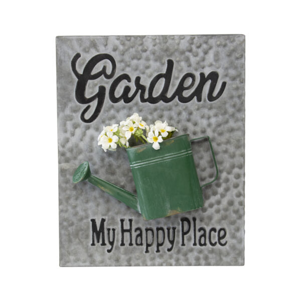 Garden Happy Place Wall Art - Multicolour - Notbrand