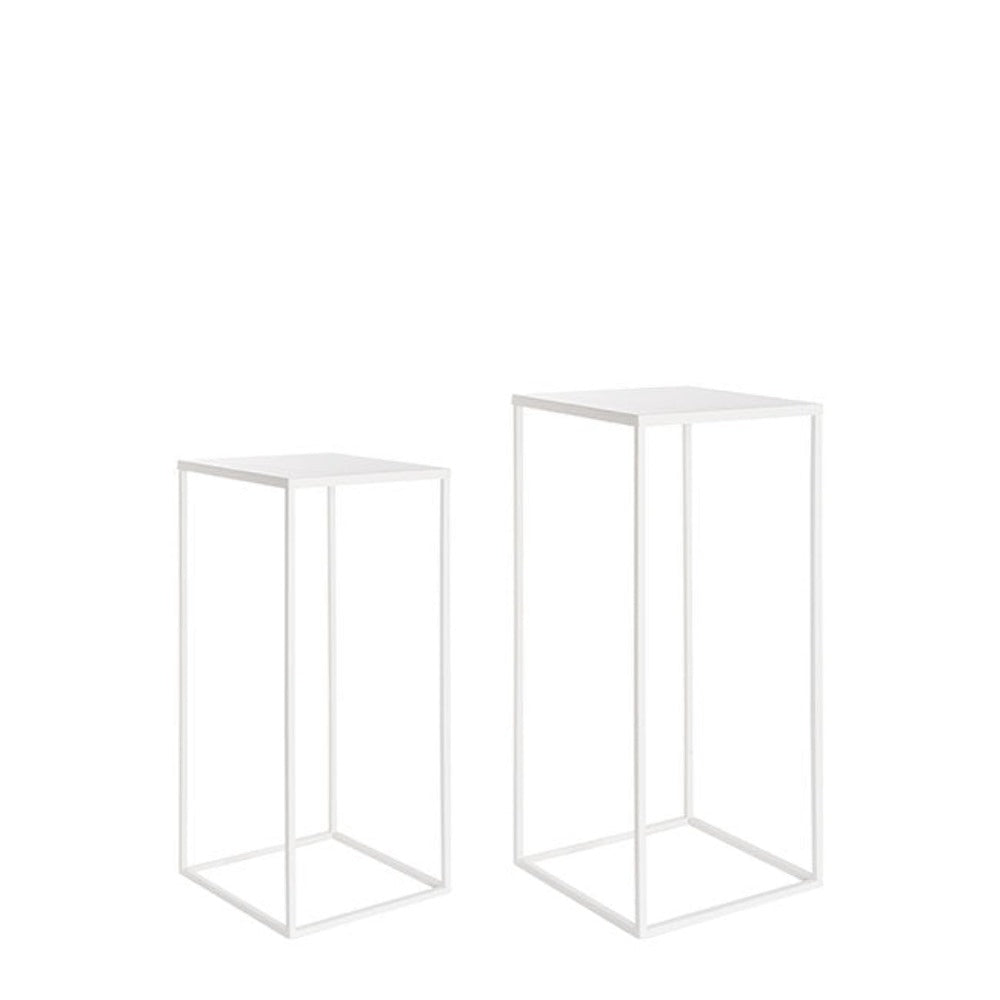 Set of 2 Metal Centerpiece Table Stand - White - Notbrand