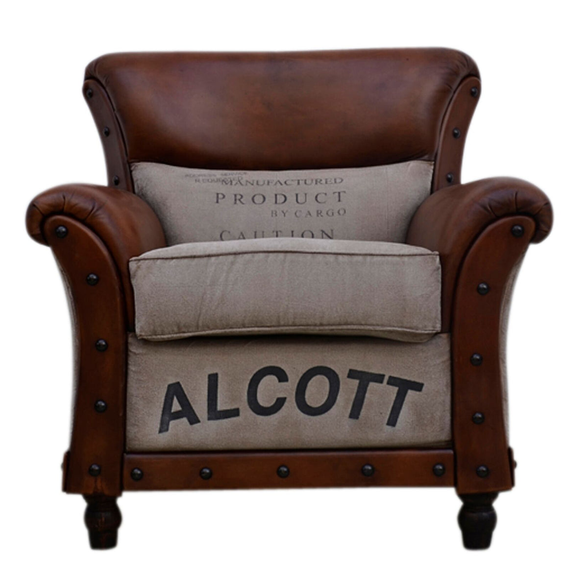Alcott Large Vintage Arm Chair - Notbrand