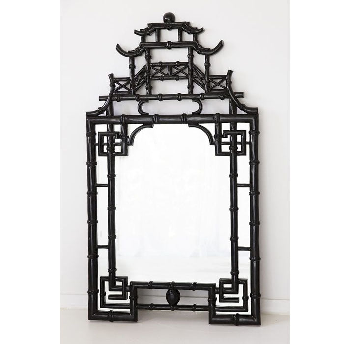 Pacey Timber Wall Mirror - Black - Notbrand