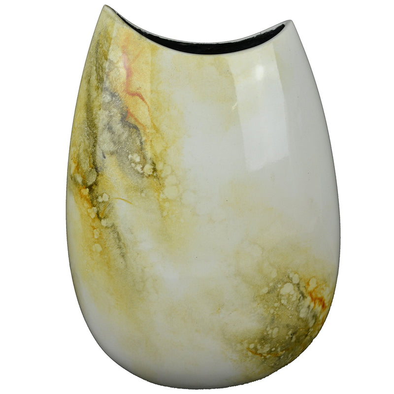 Ivory Elements Hand Painted Lacquer Flat Vase - Notbrand