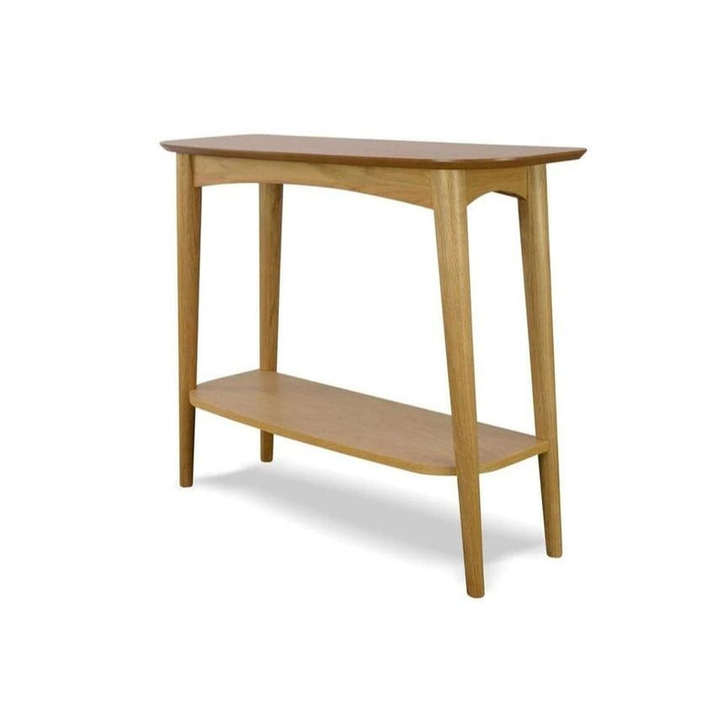 Phine Narrow Wood Console Table with Shelf - Notbrand