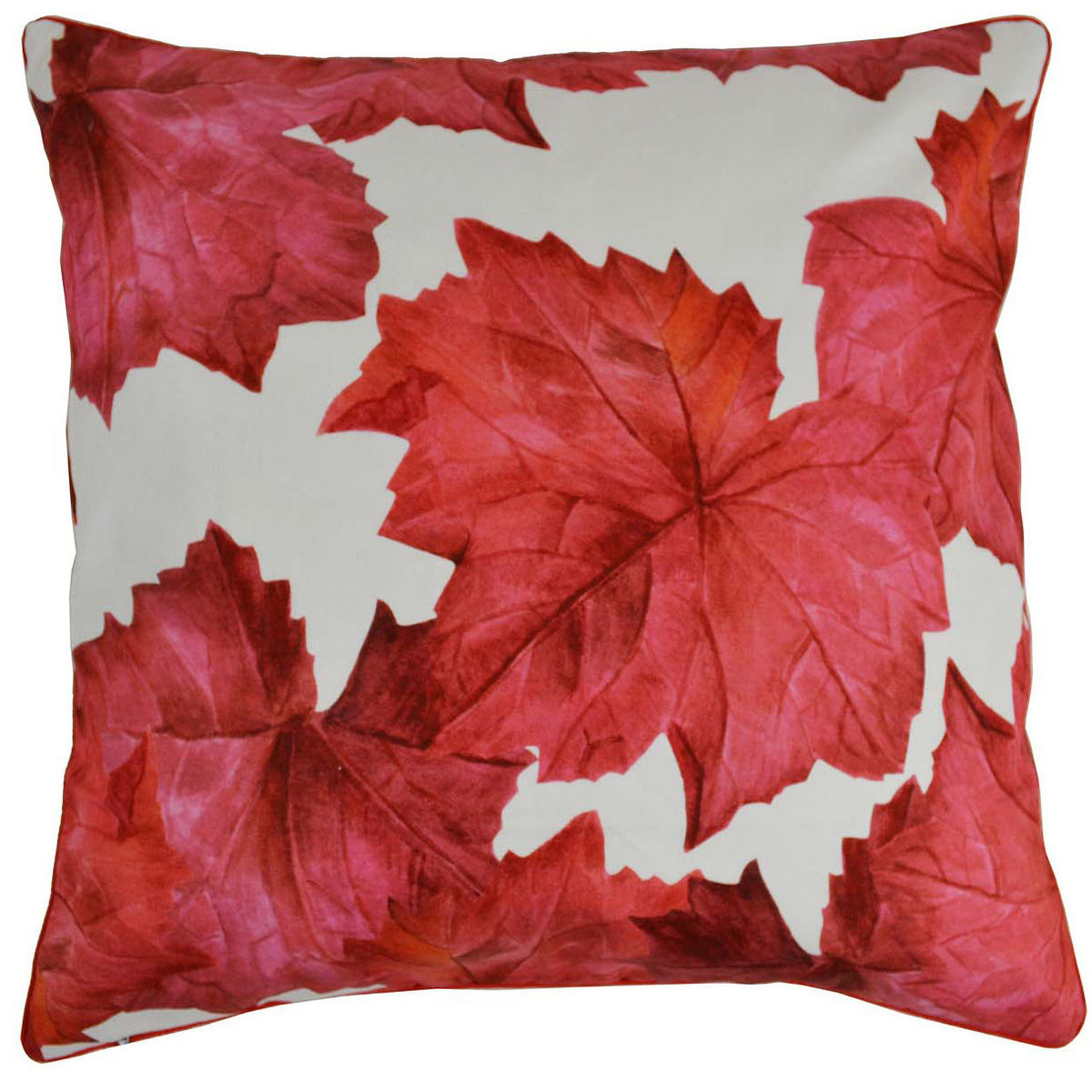 Red Leaves Cotton Cushion Cover - Notbrand