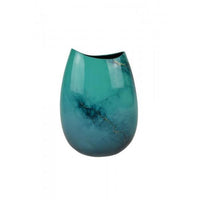 Astrantia Blue Elements Hand Painted Lacquer Flat Vase - Notbrand