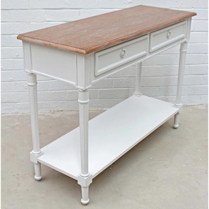 Marseille Mindy Wood Console - White - Notbrand