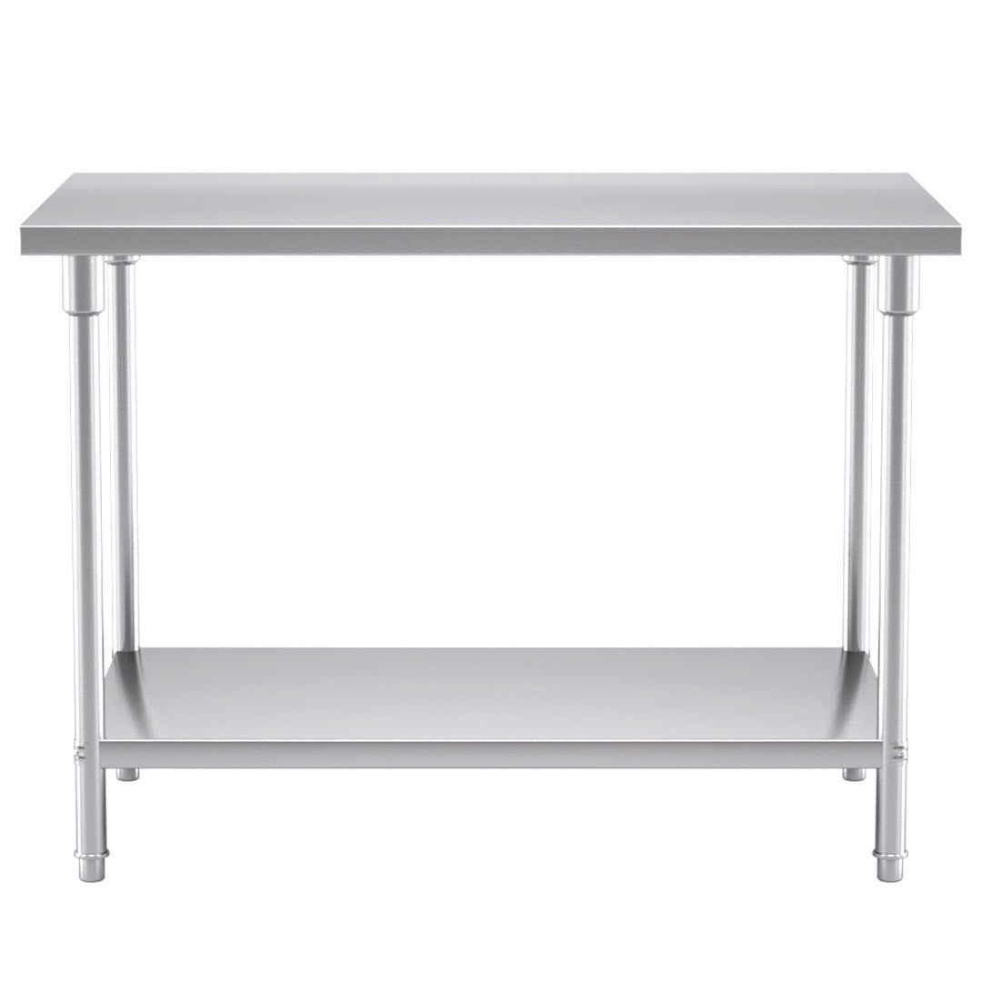 2-Tier Stainless Steel Catering Work Bench - 120*70*85cm - Notbrand
