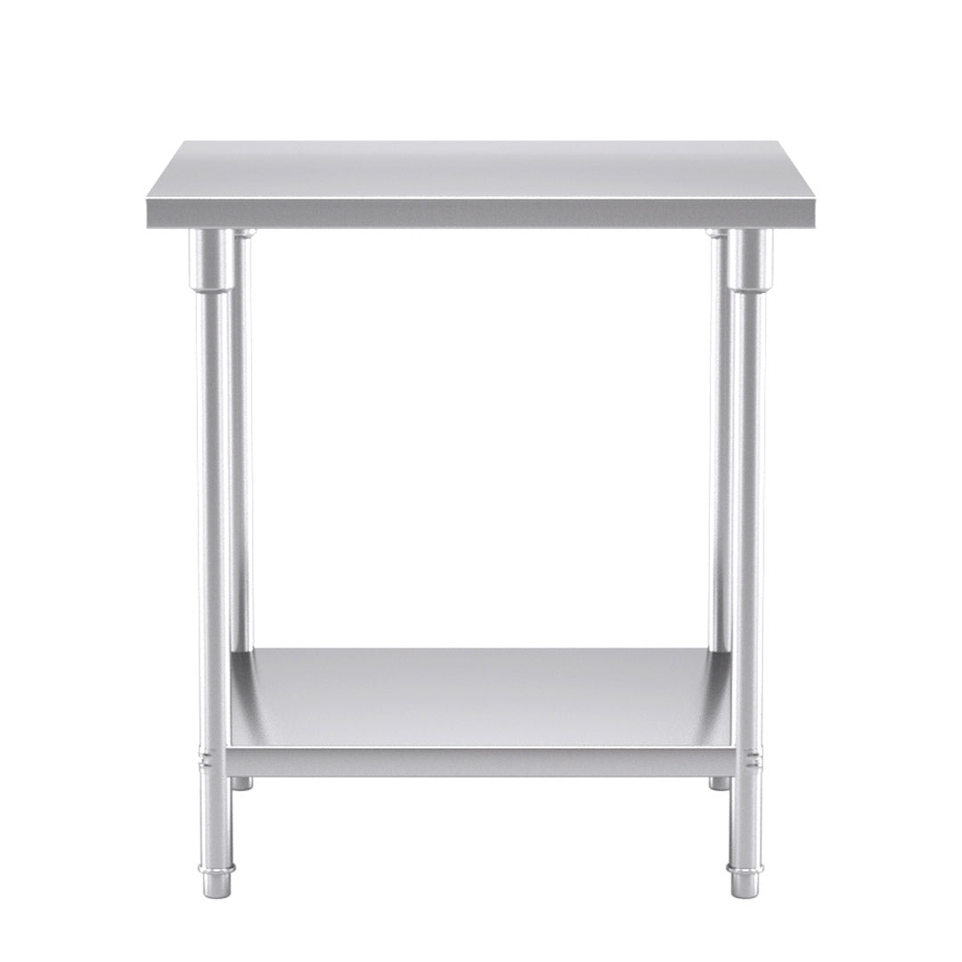 2-Tier Stainless Steel Catering Work Bench - 80*70*85cm - Notbrand