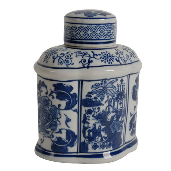 Emperor Blue and White Ceramic Jar - Notbrand